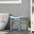 thumbnail image 2 of HOMCOM Shower Chair for Inside Shower 330lbs EVA Padded Bath Seat Blue, 2 of 10