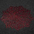 thumbnail image 2 of 6 Pack Red Metallic Round Placemats Leaf Dining Table Decor, 2 of 5