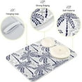 thumbnail image 4 of Palm Trees Dish Drying Mat for Kitchen Counter, Ultra Absorbent Reversible Microfiber Dishes Drying Rack Pad Heat-resistant Mats 18x24in, 4 of 7