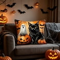 thumbnail image 6 of Halloween Pillow Cover 18x18, Fall Spooky Throw Pillow Case, Soft Polyester Decorative Cushion Cover, Hidden Zipper, Machine Washable for Sofa Living Room by MPOISVA, 6 of 7