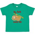thumbnail image 3 of Inktastic My Aunt Loves Me Sloth Boys or Girls Baby T-Shirt, 3 of 5