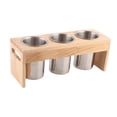 thumbnail image 2 of Jaula para palillos BLESIY soporte para cubiertos con Base de Madera y 3 tazas, 2 of 8
