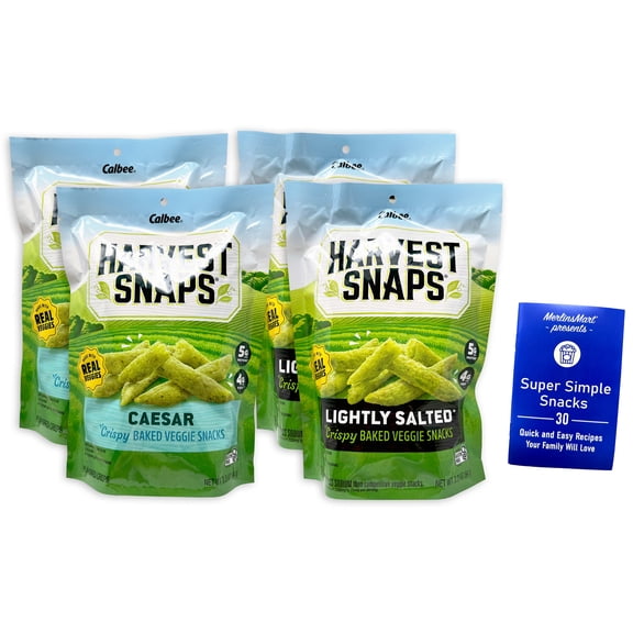 Harvest Snaps Baked Veggie Snacks - Caeser & Lightly Salted - 4 Pack | MerlinsMart Zine