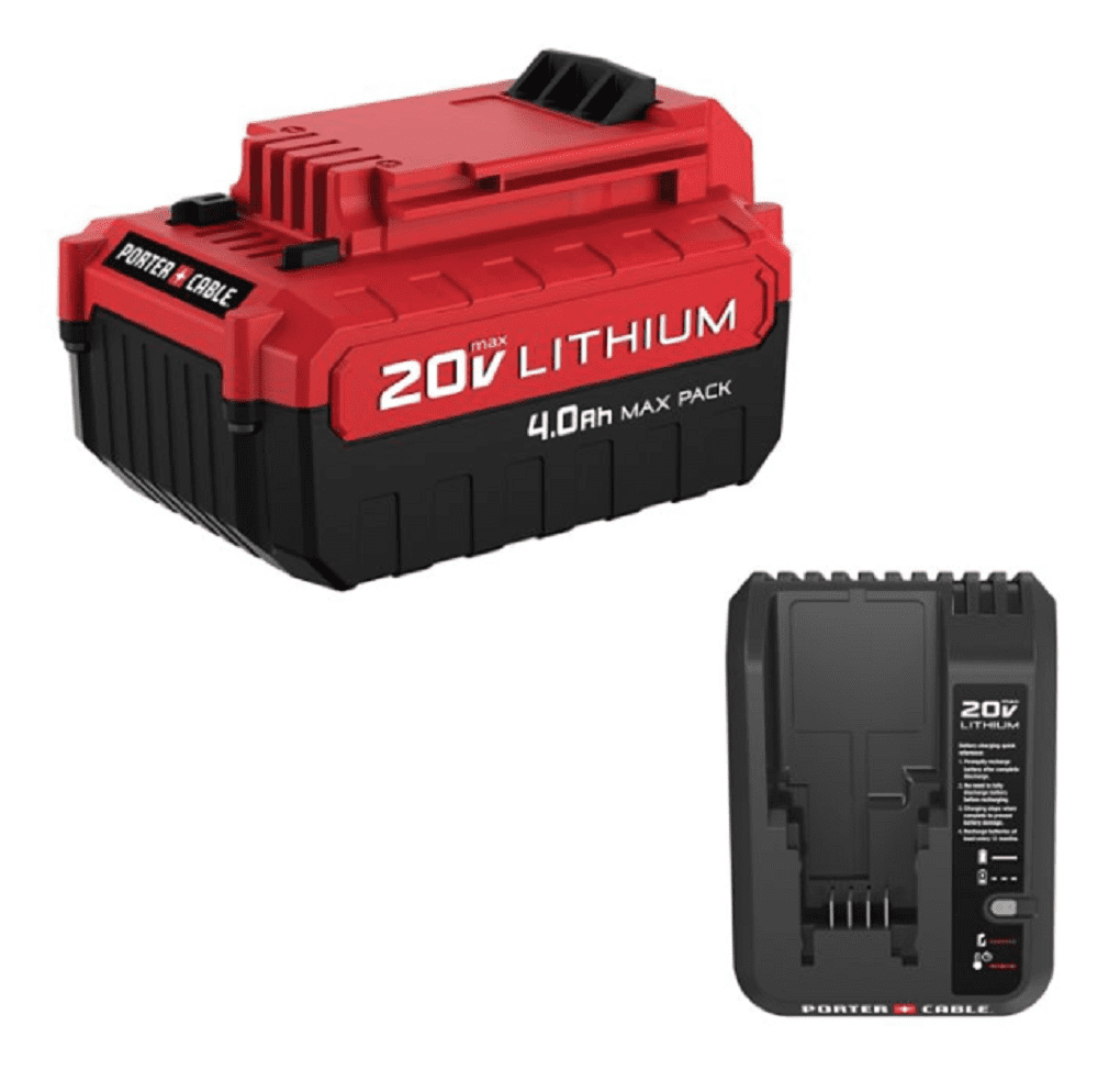 PORTERCABLE PCC685LCK 20V Porter Cable Battery Charger & Battery 4Ah