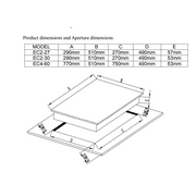 Ramblewood 2 Burner Electric Cooktop, EC2-30, 220V, UL rated German EGO burner.