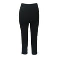 thumbnail image 5 of WEIWEN Capri Pants for Women Capris Leggings for Women Plus Size Summer Casaul High Waisted Stretchy Workout Yoga Cropped Pants Black, XL, 5 of 8