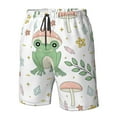 thumbnail image 5 of Disketp Men'S Swim Trunks Hawaiian Breathable Surf Beach Swimsuits Mesh Lining Beach Shorts With Pockets-Frog And Mushrooms, 5 of 9
