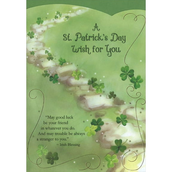 Designer Greetings Stone Wall on Hill St. Patrick's Day Card