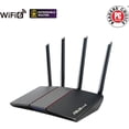 thumbnail image 3 of Restored ASUS RT-AX55 AX1800 Dual Band WiFi 6 Gigabit Router 802.11ax Lifetime Internet Security Parental Control Mesh WiFi Support MU-MIMO OFDMA (Refurbished), 3 of 5