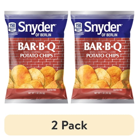 (2 pack) Snyder of Berlin Bar-B-Q Potato Chips, Gluten-Free, 1 oz Bag