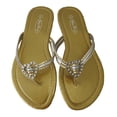 thumbnail image 2 of StarBay Women's Beaded Triple Strap Sandal Flats, Thong Flip Flop, 2 of 3