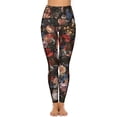 thumbnail image 4 of Color Baroque Floral Leggings Vintage Flower Romance Fitness Yoga Pants Women Push Up Retro Sports Tights Design Yoga Legging, 4 of 6