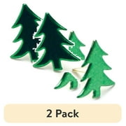 (2 pack) Creative Impressions Trees - Metallic Green