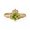 Rose Plated, variant on Heart Cut Peridot & Round Diamond Claddagh Ring, 925 Sterling Silver Yellow Gold Plated Heart Crown Ring, August Birthstone Jewelry, Anniversary Gift