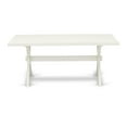 thumbnail image 6 of X027MZ015-7 7-Pc Dining Set Includes a Wooden Dining Table and 6 Baby Blue Dining Room Chairs - Wire Brushed Linen White Finish, 6 of 8