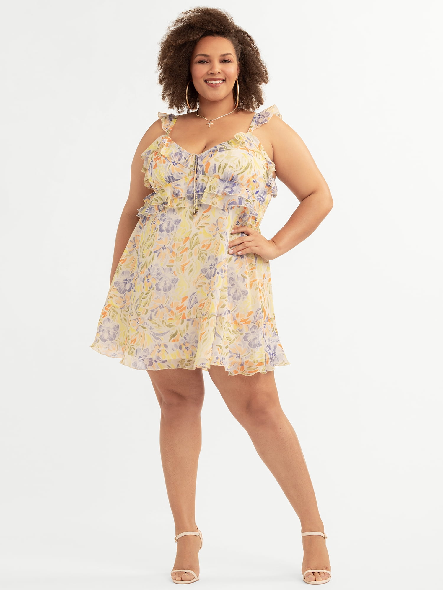 Jessica Simpson Women's Plus Sleeveless Salma Dress, Sizes 0X-4X