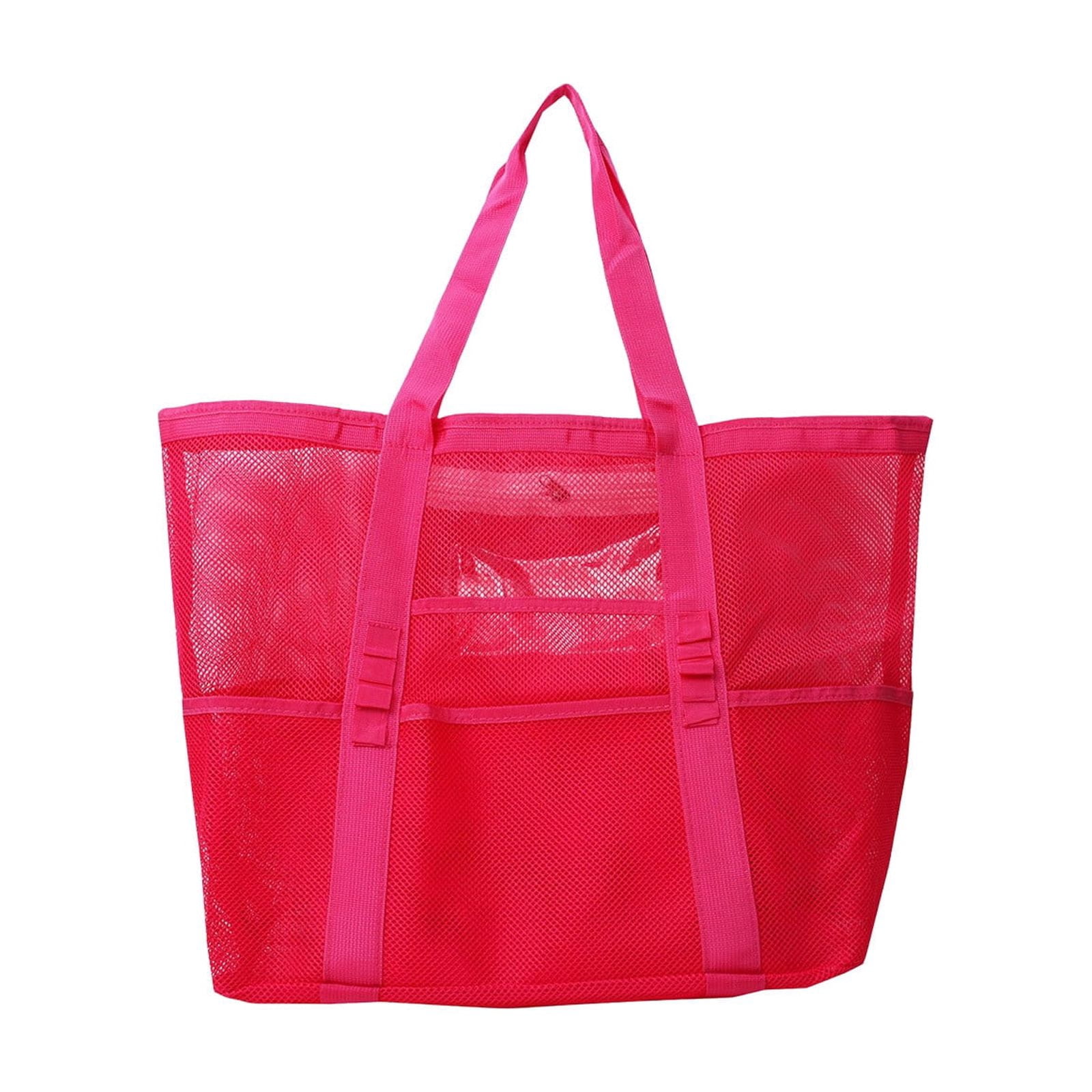 Mesh Tote Beach Bag Large Capacity Pool Toy Storage Organizer Bathroom Toiletries Travel Bag Breathable Carryall