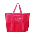 thumbnail image 2 of Mesh Tote Bag With Handles, Large Capacity Toy Storage With Breathable Mesh, for Beach and Pool Days, Hot Pink, 2 of 6