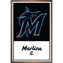 MLB Miami Marlins - Logo 22 Wall Poster, 14.725" x 22.375" Framed