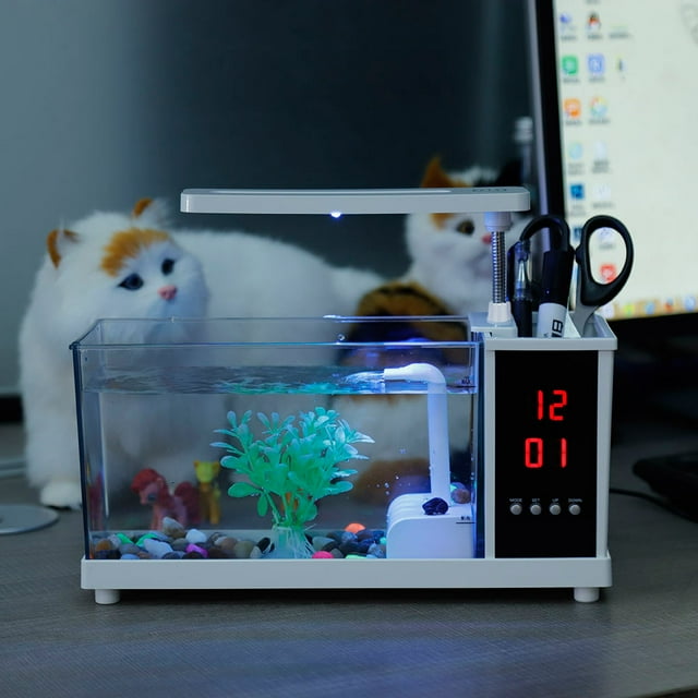 Fish Tank, Aquarium, Mini USB Fish Tank Multifunctional Fish Tank Crustaceans For Home Fishing Aquarium