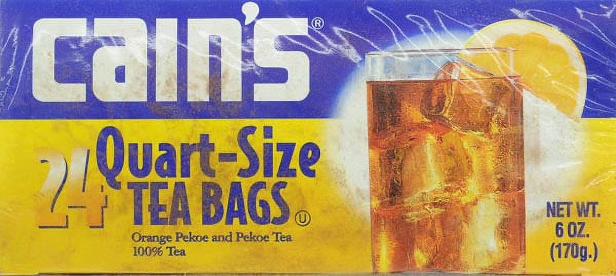 Cains Orange Pekoe And Pekoe Quart Size Tea Bags, 6 oz
