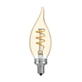 thumbnail image 2 of GE Lighting 36488 Finish Light Bulb Dimmable LED Vintage Style Decorative 3 (25-Watt Replacement), 125-Lumen Candelabra Base Bent Tip, 1-Pack, Warm Candle, 2 of 5
