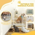 thumbnail image 5 of PawHut Dog Gate, 30"-41" Extra Wide Walk Through Pet Gate w/ Cat Door, 3-Inch & 5.5-Inch Extension Kits, Pressure Mounted, 42" High, 5 of 10
