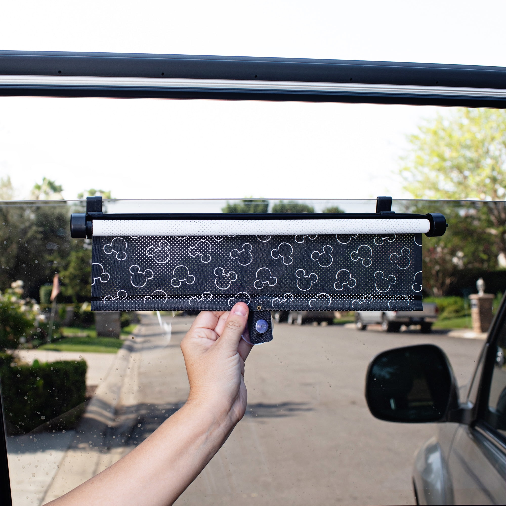 Disney Baby by J.L. Childress Roller Car Side Window Shades - Retractable Sun Shade Cover for Babies & Kids, 2 Pack