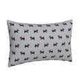 thumbnail image 2 of Binfone Polka Dot Christmas Dog Standard Size Pillowcase, Long Staple Pure Cotton Envelope Closure Pillow Cover (Pillow core not included),14"x20", 2 of 7