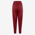 thumbnail image 4 of SEAOPEN Deals Corduroy Pants Women Trendy Casual Elastic High Waist Straight Leg Pants Loose Comfy Drawstring Pants with Pockets Red,XXL, 4 of 4
