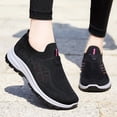 thumbnail image 7 of YOUYEDIAN Orthopedic Shoes for Women Breathable Walking Sneakers Slip on Trainers Ladies Comfortable Casual Athletic Shoe Thick Bottom (Black, 5.5 Wide（EU-36）), 7 of 7