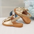 thumbnail image 6 of kpoplk Toddler/Little Kid Girls Dress Cross Strappy Open Toe Sandals Casual Flat Sandals with Ankle Strap(Gold,4), 6 of 9