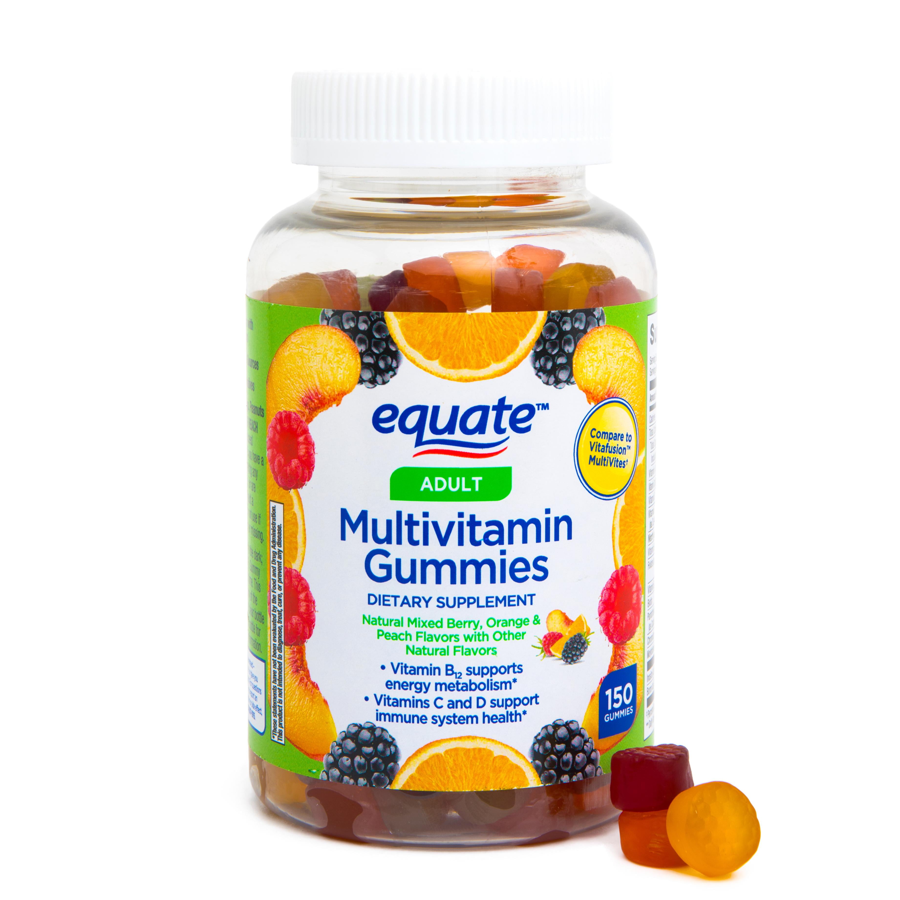 Equate Adult Once Daily Multivitamin Gummies, 150 Count - Walmart.com ...