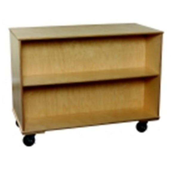 Classroom Select 48 W x 24 D x 36 H in. Mobile Double Sided Adjustable Shelf Bookcase, Birch