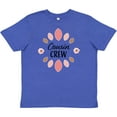 thumbnail image 3 of Inktastic Cousin Crew with Pink Flowers Youth T-Shirt, 3 of 5