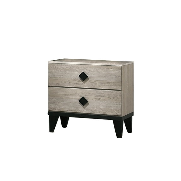 Smithson Nightstand with 2 Drawers Storage in Cream Finish