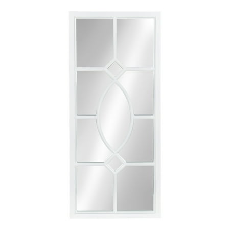 Kate and Laurel Cassat Window Wall Accent Mirror, White