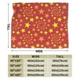 thumbnail image 3 of DouZhe Ultra-Soft Micro Fleece Lightweight Flannel Bed Blanket, Red Star Holiday Print Cozy Warm Throw Blankets, 60"x50", 3 of 7