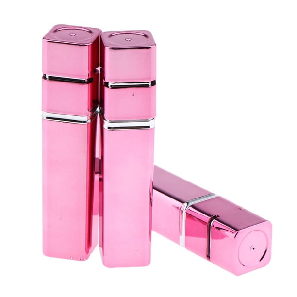 3 piezas rellenas, reutilizables, vacías, bricolaje, lápiz labial, bálsamo labial, tubo, envase cosmético