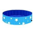 thumbnail image 2 of PVC Pet Swimming Pool Portable Foldable Pool Tub Bathtub Wash Tub Water Pond Pool Pet Pool & Kiddie Pools for Kids In The Garden-Blue, 2 of 9