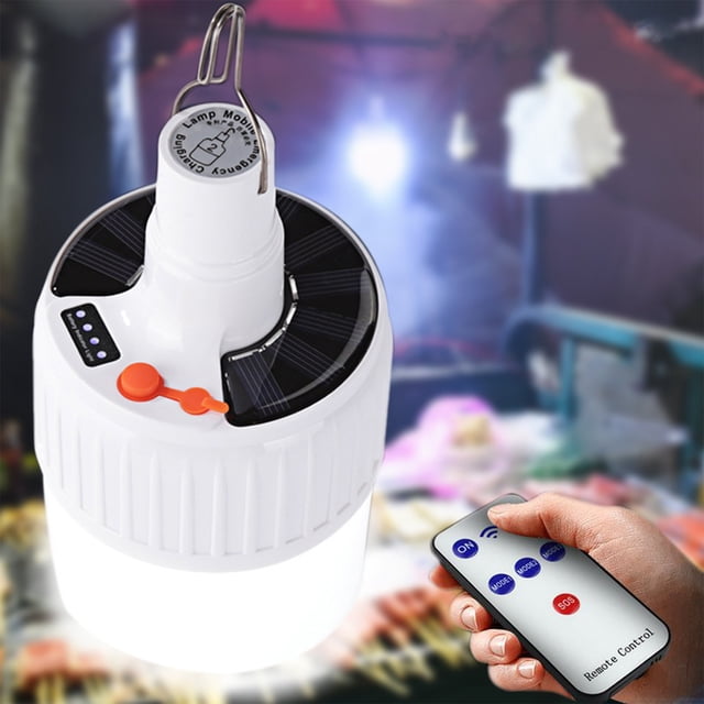 Dvkptbk Remote Control Solar Light Camping & Hiking Three-In-Onesolar Remote Control Remote On-Off Outdoor Garden Lighting Flashlight,Rechargeable, Can Be Used As An Emergency Charging Power Supply