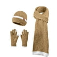thumbnail image 7 of WREESH Women's Winter Knitted Wool Hat Set Cold-Proof, Warm Hat, Scarf, and Gloves With Ear Protection, Three-Piece Set Brown, 7 of 7