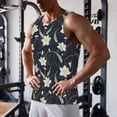 thumbnail image 5 of Picia Lilies Flowers Printed Men’s Performance Tank, Men's Workout Tank Top Moisture-Wicking Tank Top Muscle tee, Breathable Workout Shirt-Large, 5 of 7