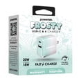 thumbnail image 7 of Powertek Frosty 20W USB-C PD + USB-A Dual Port Wall Charger, Mint, 7 of 7