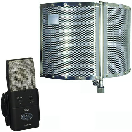 CAD Audio E100S Large Diaphragm Supercardioid Condenser with CAD Audio Acousti-shield 22 Stand Mounted Folding Acoustic