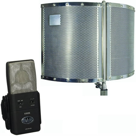 - CAD Audio E100S Large Diaphragm Supercardioid Condenser with CAD Audio Acousti-shield 22 Stand Mounted Folding Acoustic Enclosure