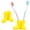 Yellow, variant on Austok 2Pcs Cute Rainboot Toothbrush Holder with Drain Hole 2 Slot Silicone Toothbrush Storage Bin Multi Functional Organizer for Makeup Brush