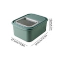 thumbnail image 3 of Ovzne Rice Bucket Flour Storage Jar – 16×34.5×27.5Cm/6.3×13.5×10.8Inch Green Plastic Container, Damp-Proof, Insect-Proof Sealed Household Storage Box For Rice, 3 of 6