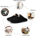 LRUN Fuzzy House Slippers for Women Men Rubber Sole Indoor Slippers