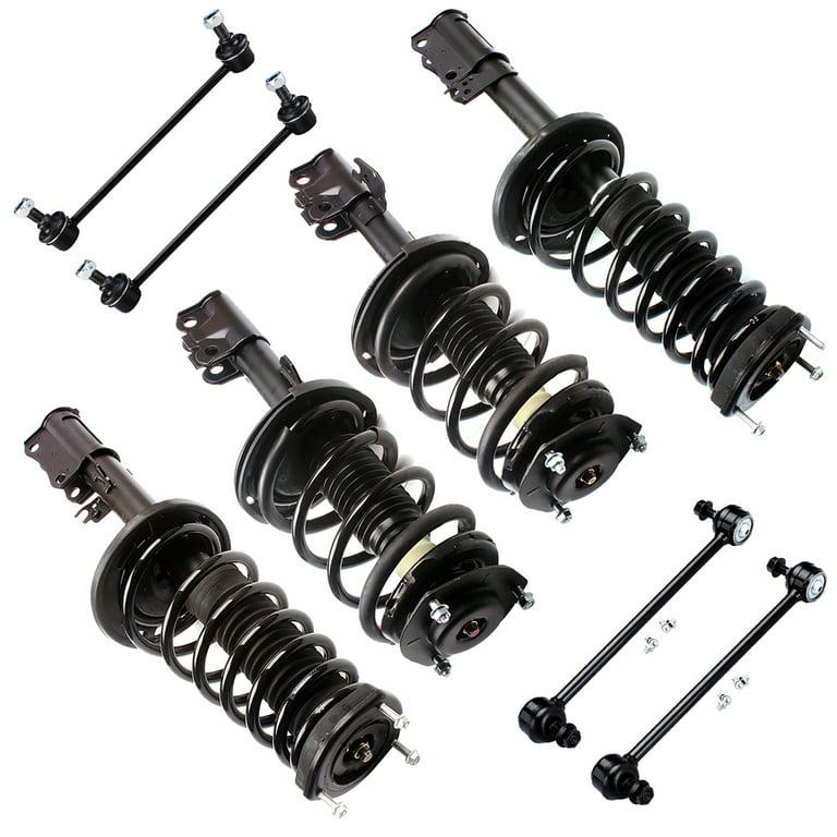 ECCPP 8pcs Front and Rear Complete Strut Assembly Shock Absorber